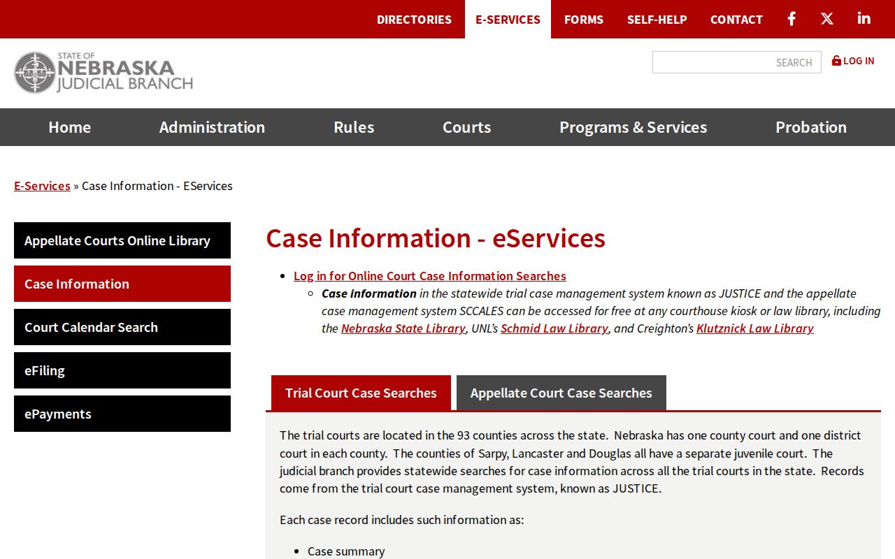 Boyd County warrant lookup Nebraska JUSTICE information page